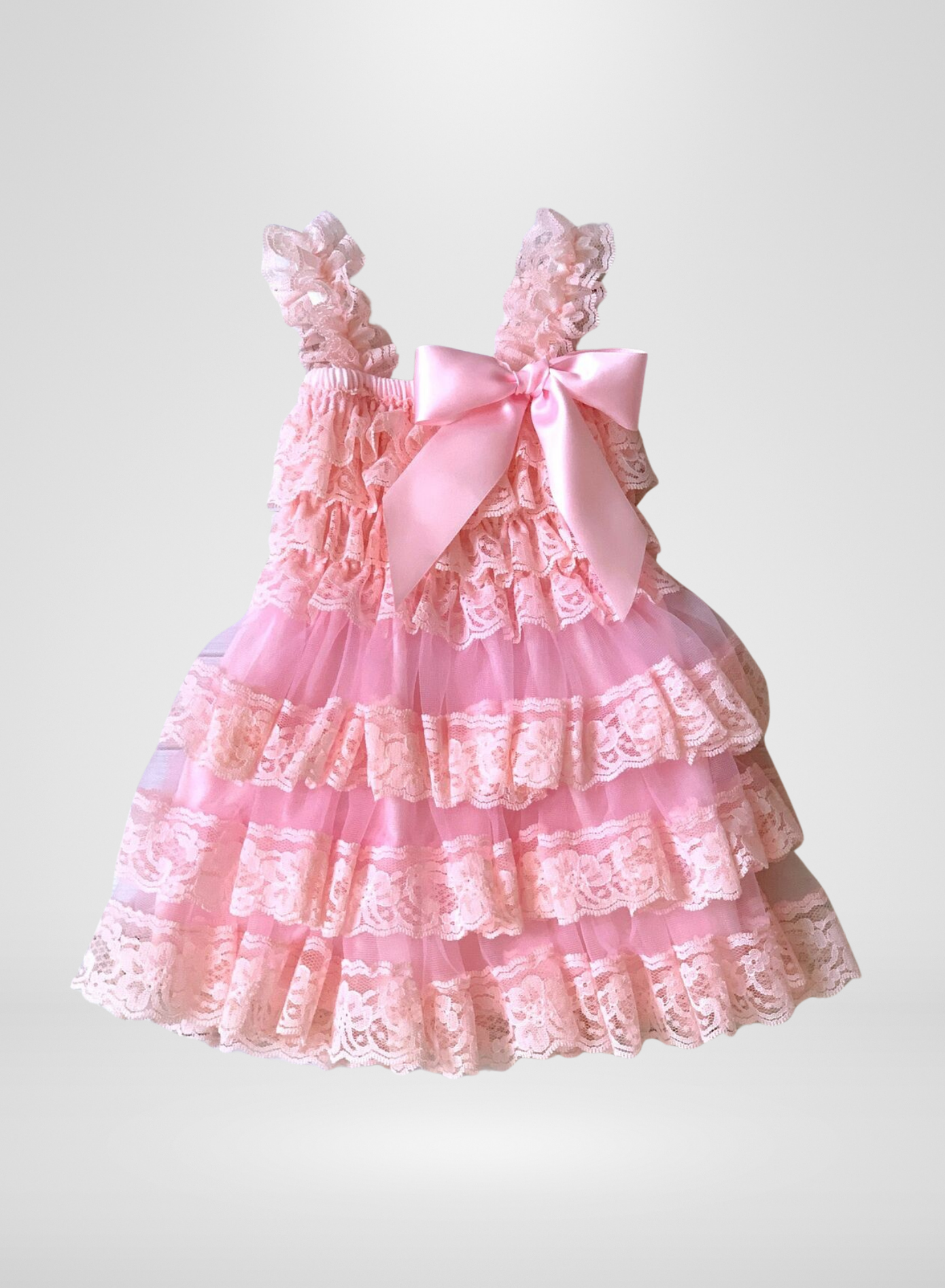Pink Ruffled Tuul Dress