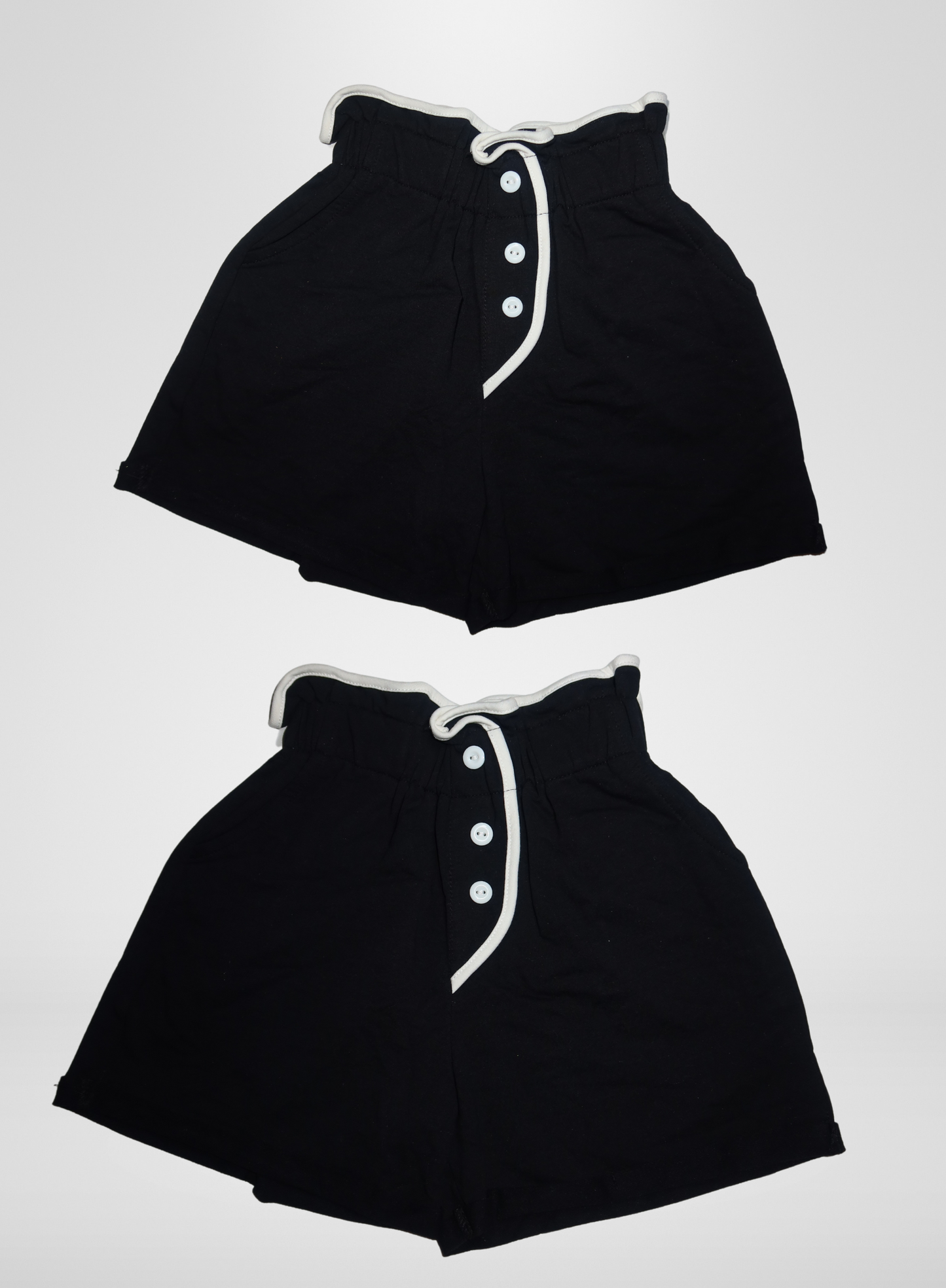 Black w/ White Trim Shorts