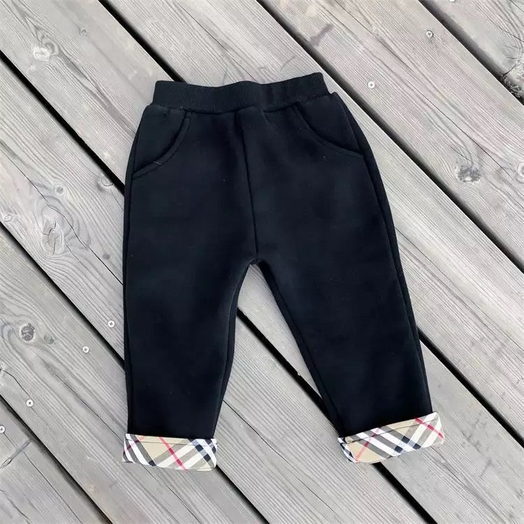 Boys Black Zip-Up Plaid Sweatshirt