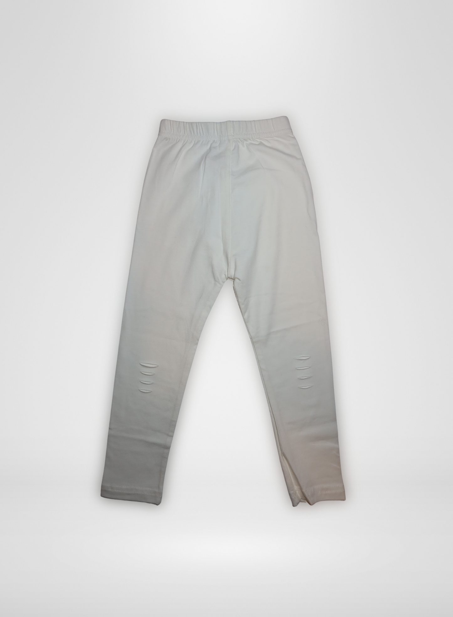 White Ripped Legging