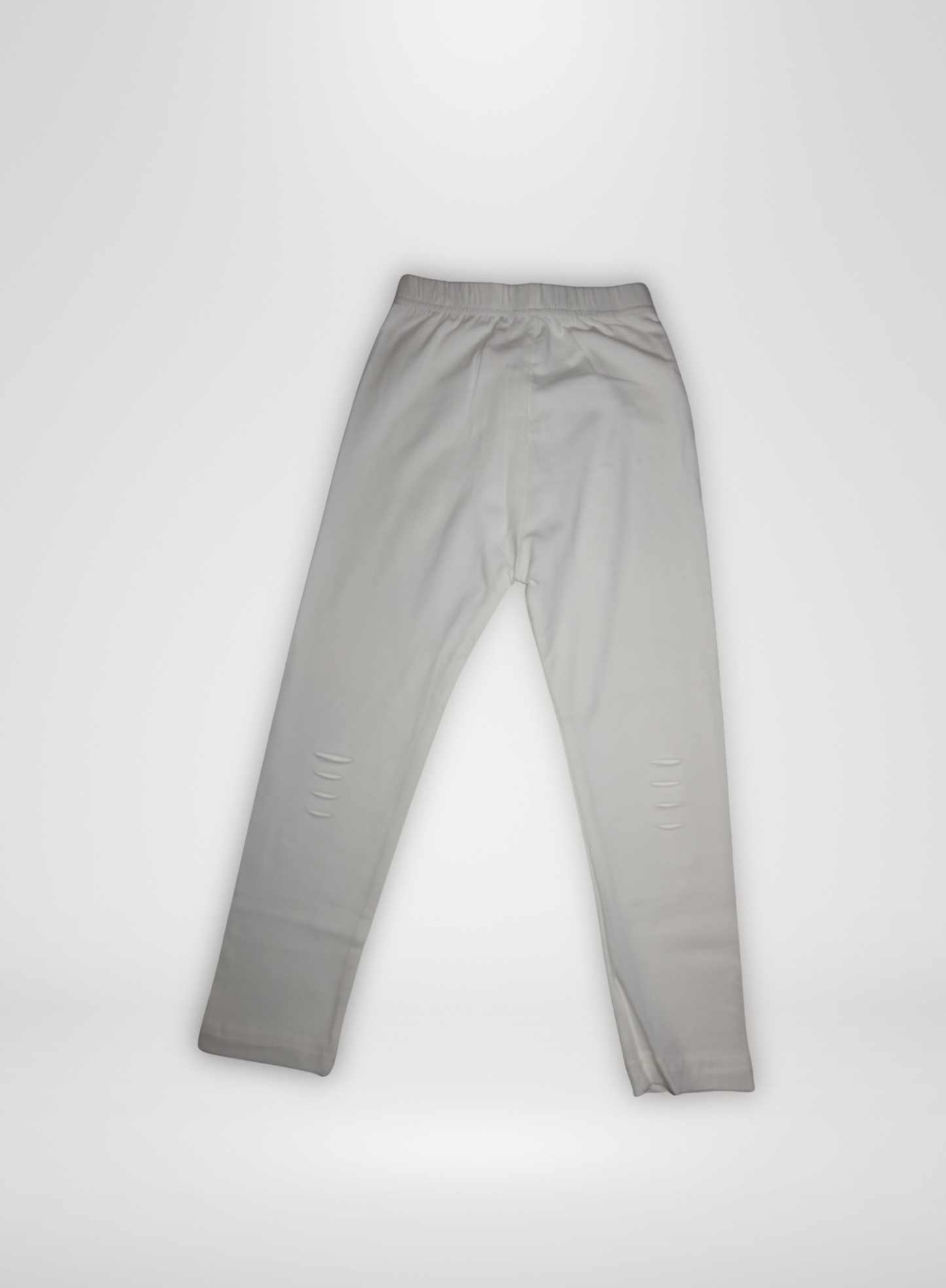 White Ripped Legging