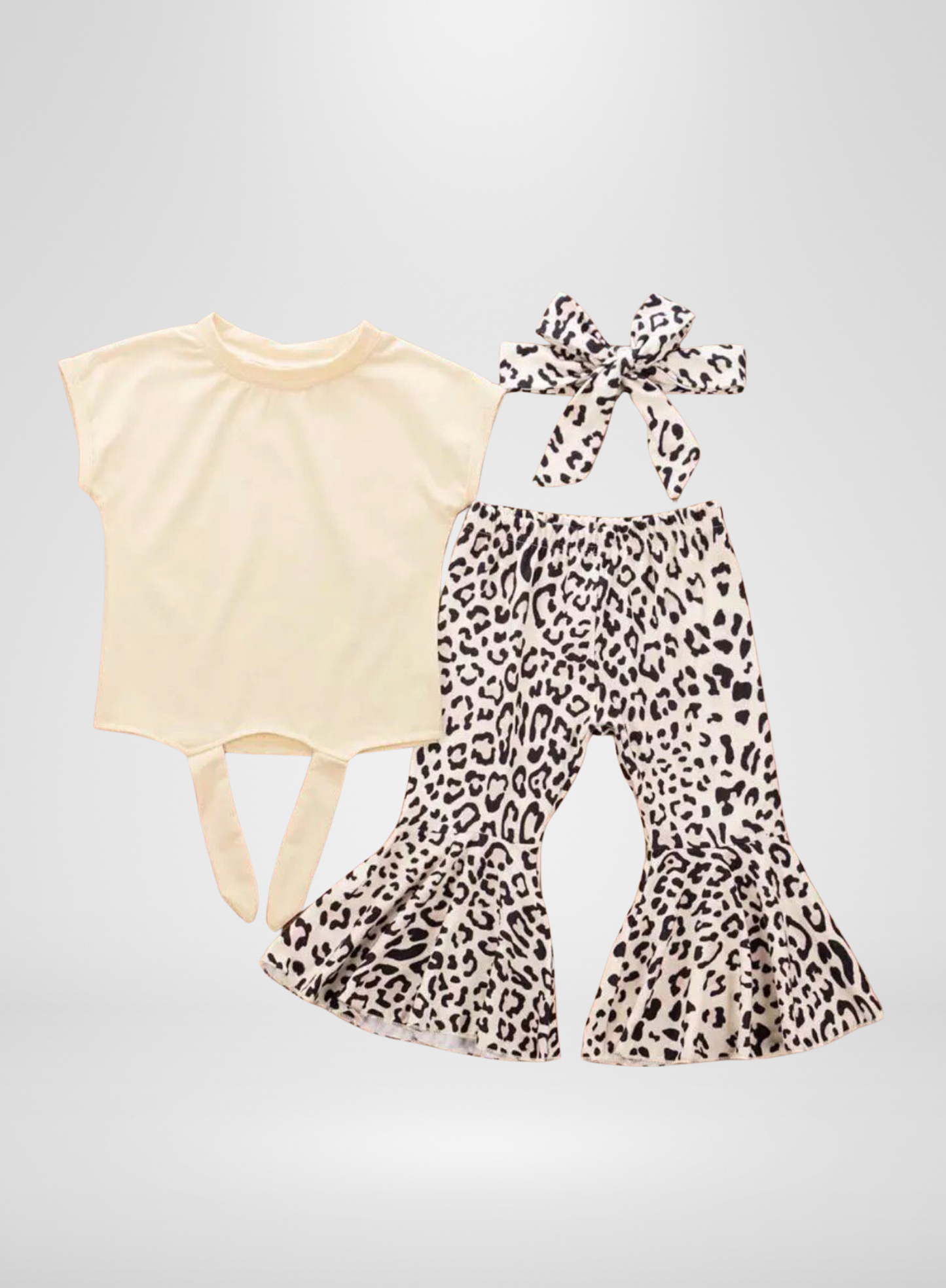 Tan 2 Piece Cheetah Set