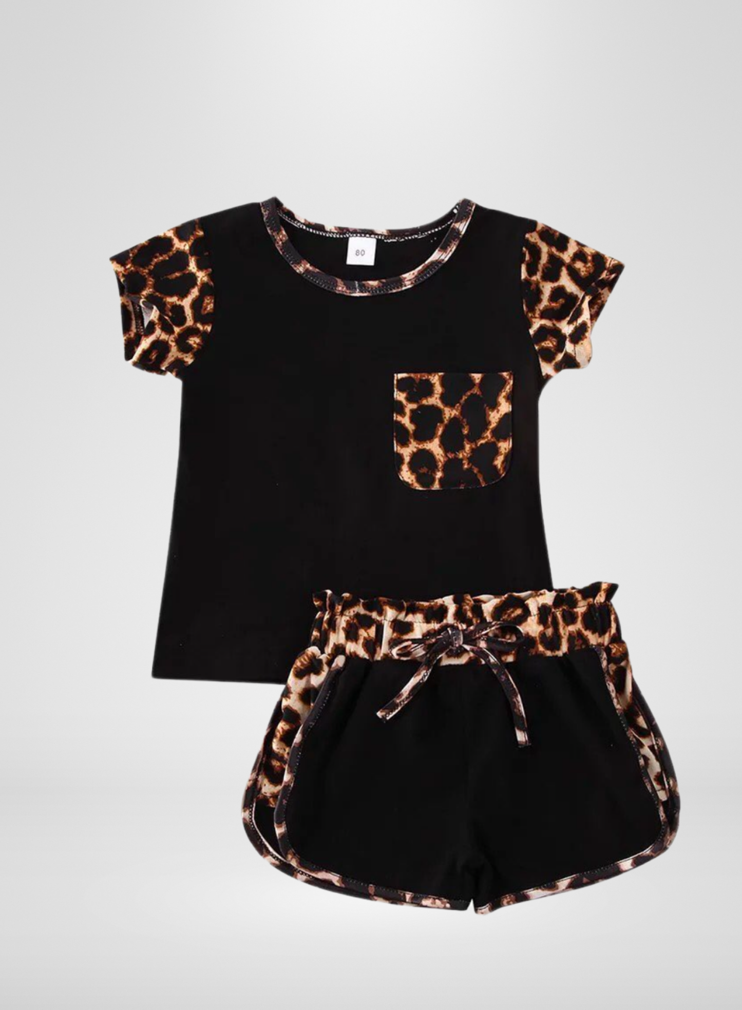 Black Leopard 2P Short Set