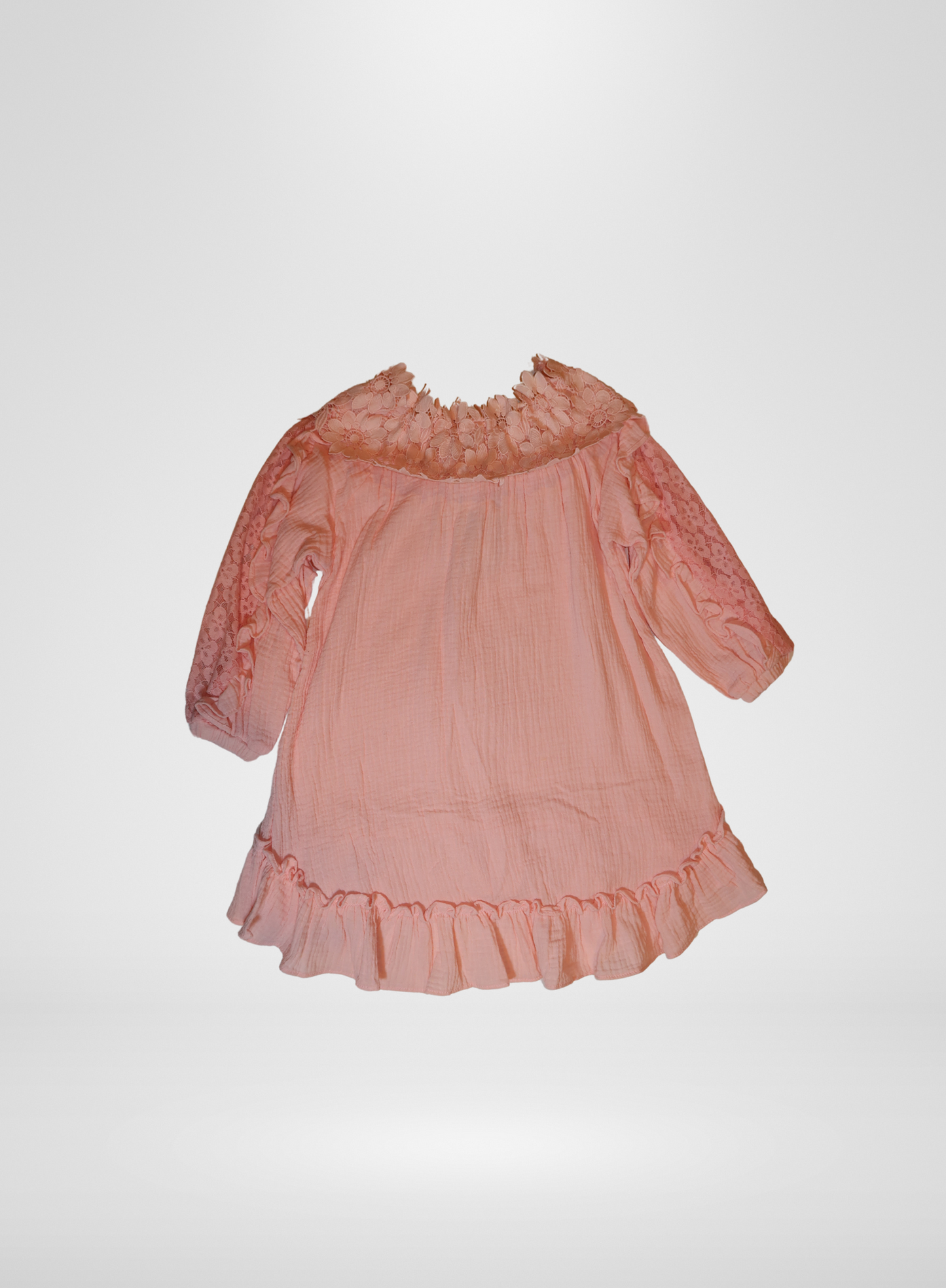 Pink Off the Shoulder Dress with Flowers