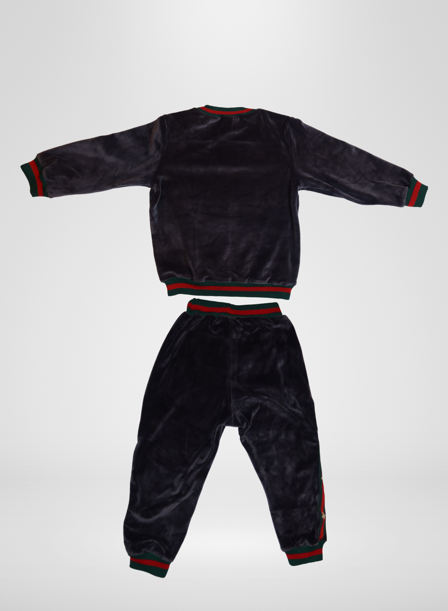 Unisex 2pc Set Pants Velvet Grey Bee W
