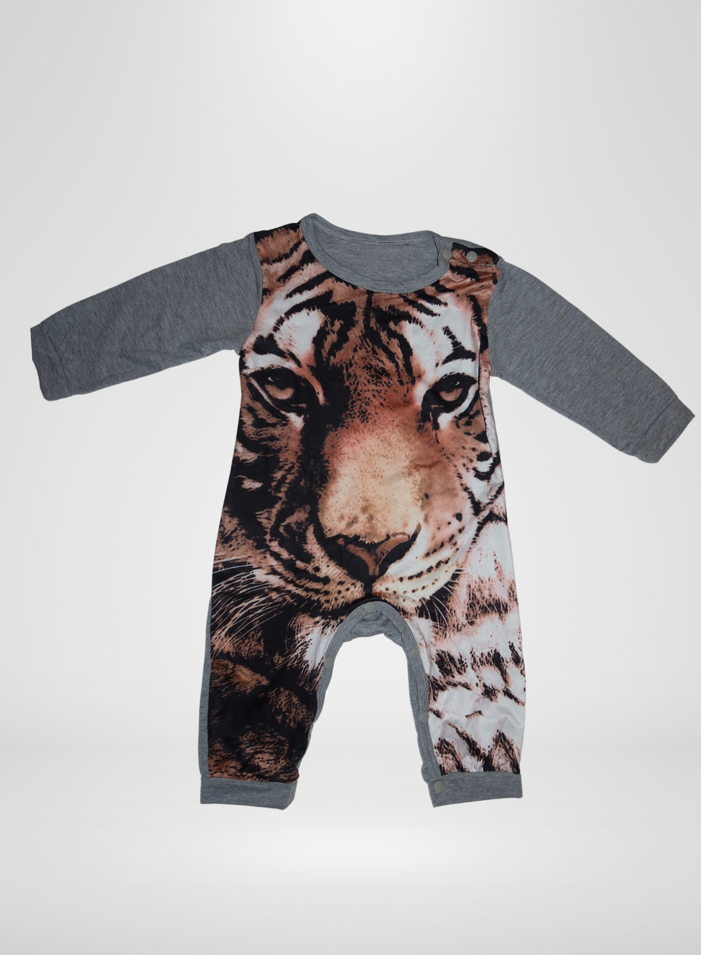 Unisex Grey Leopard Onesie