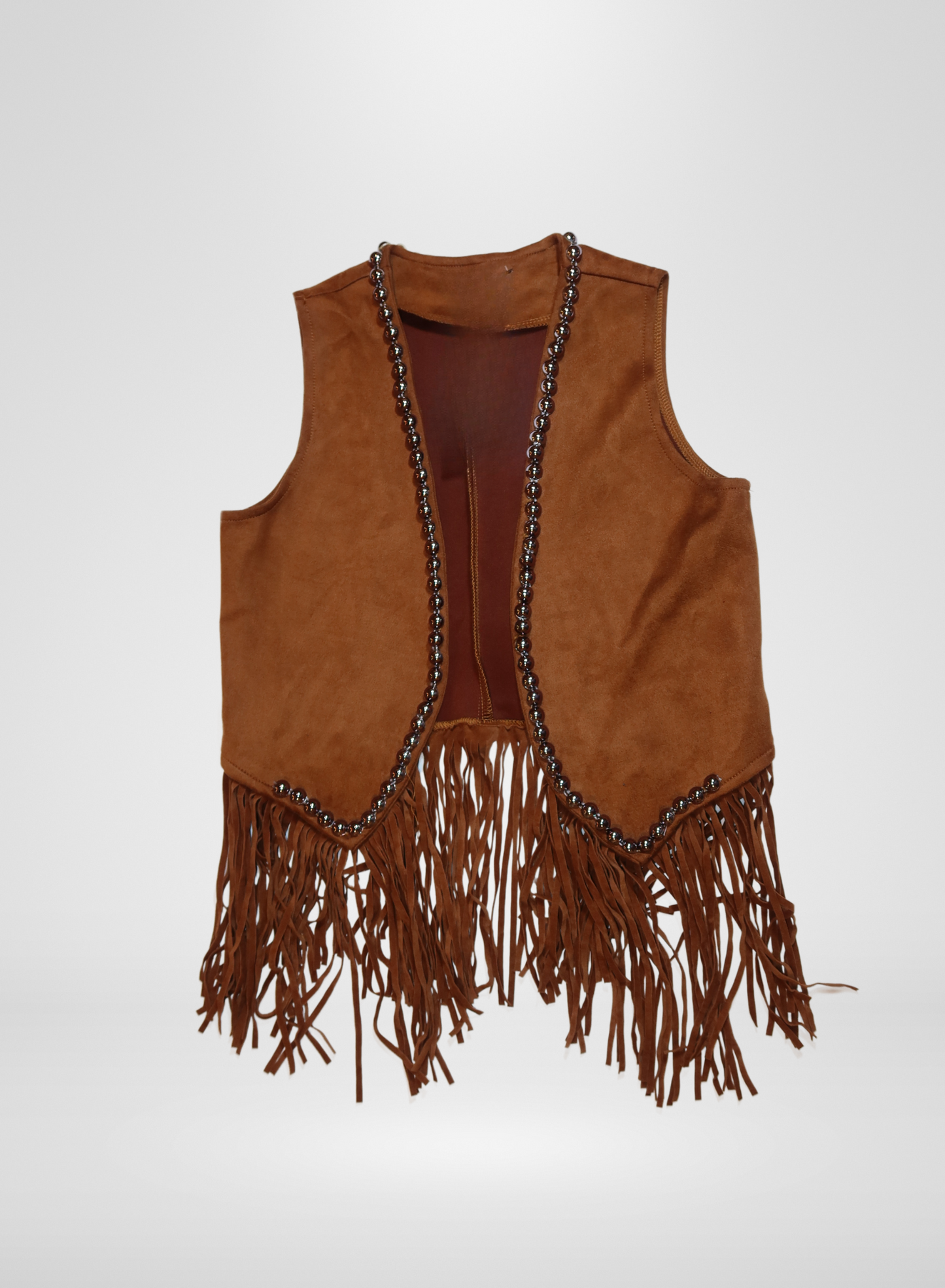 Brown Fringe Vest