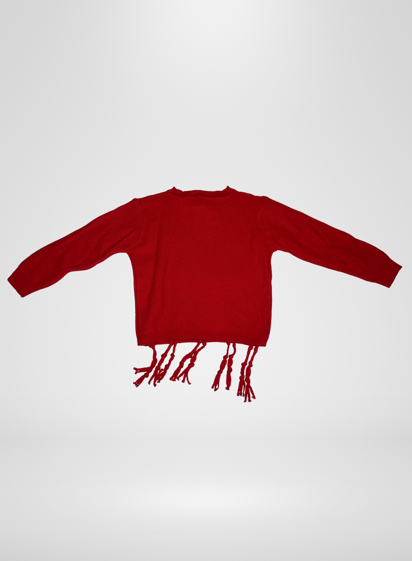 Red Love Sweather w/ Fringe