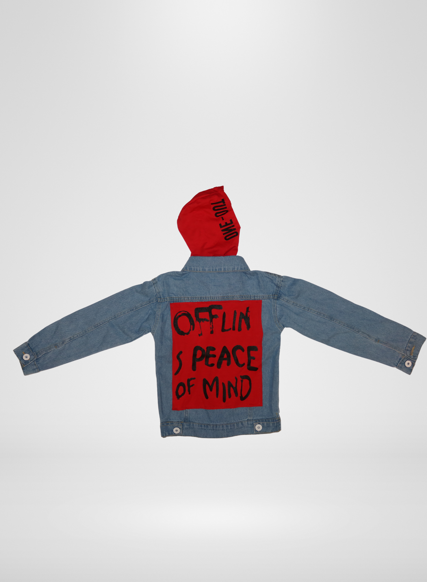 Boys Denim Jacket with Red Hoodie