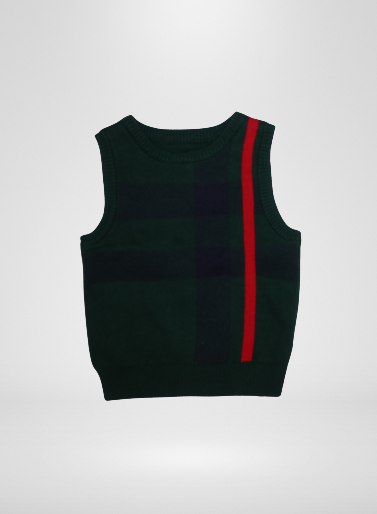 Green Plaid Vest Boys