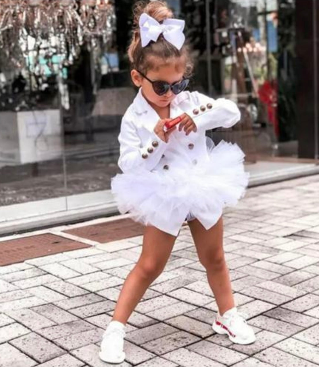 White TuTu Blazer Dress