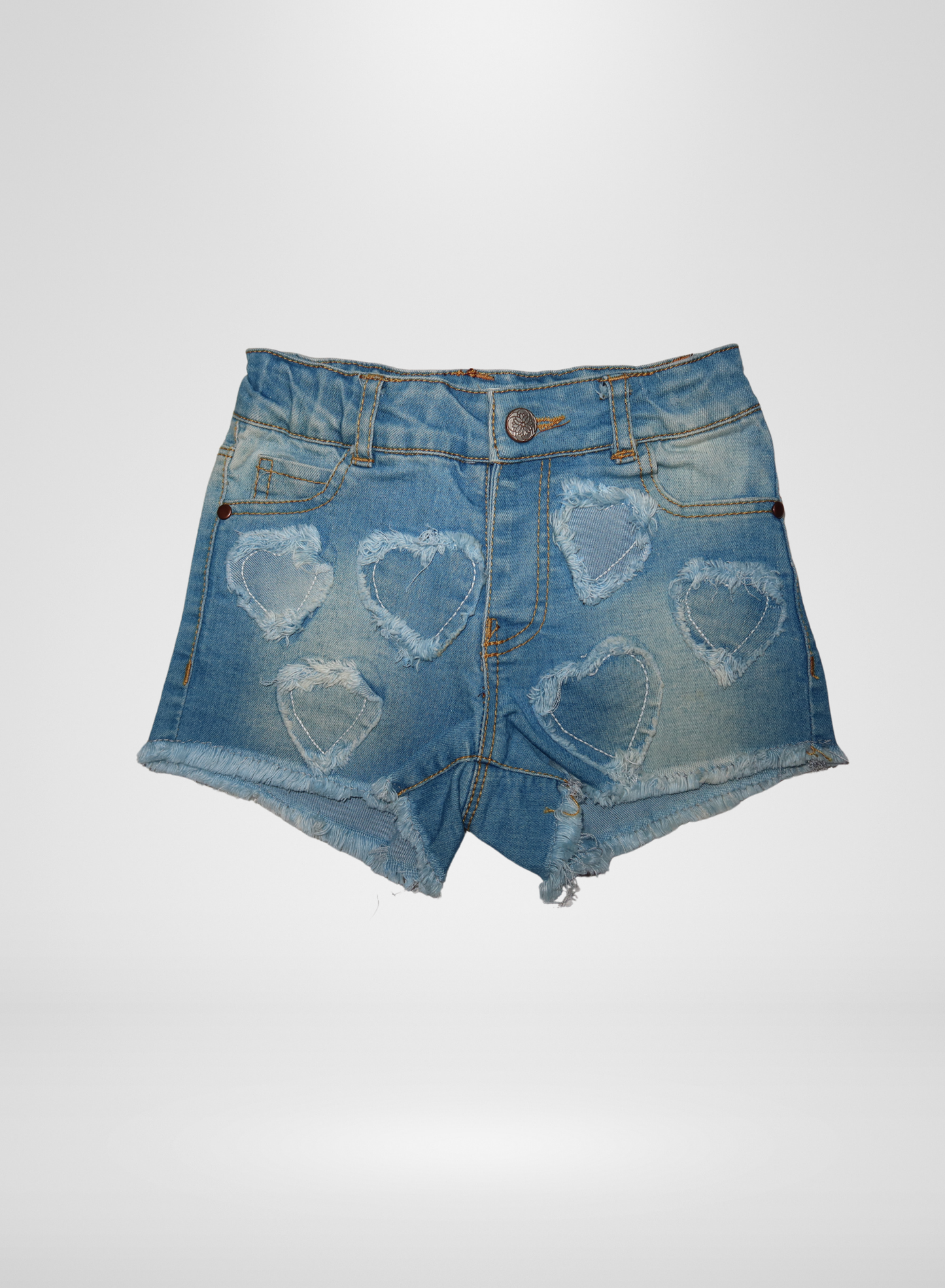Denim Heart Shorts