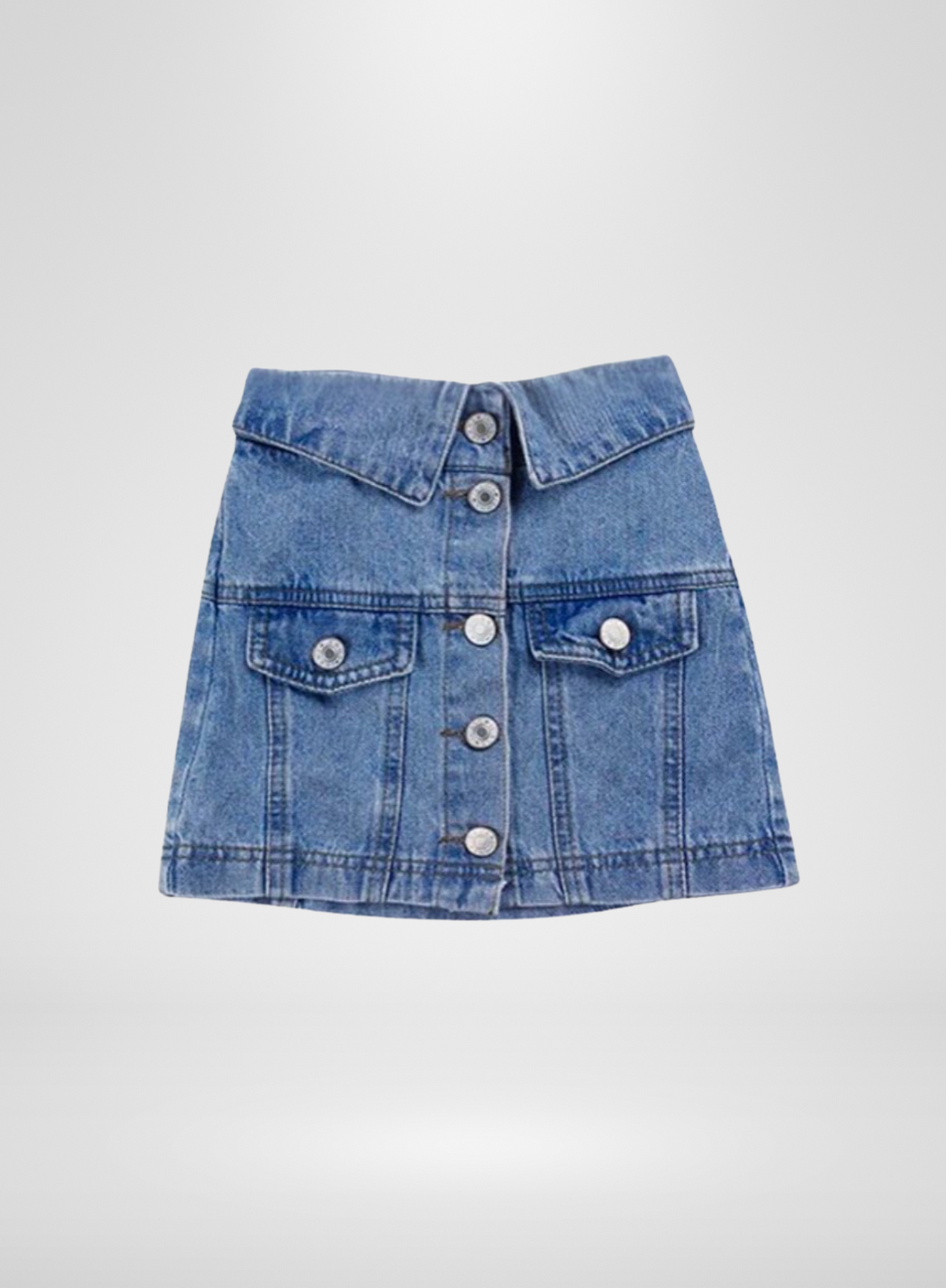 Denim Button Up Skirt