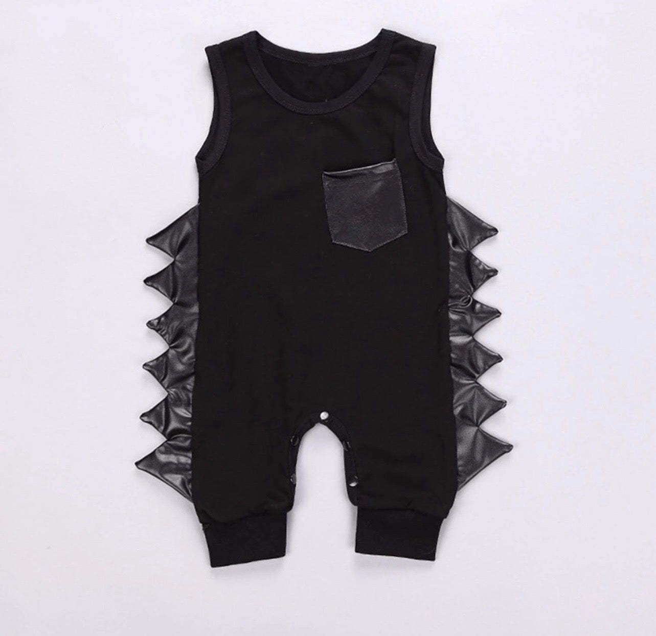 Boys Black Spike Onesie