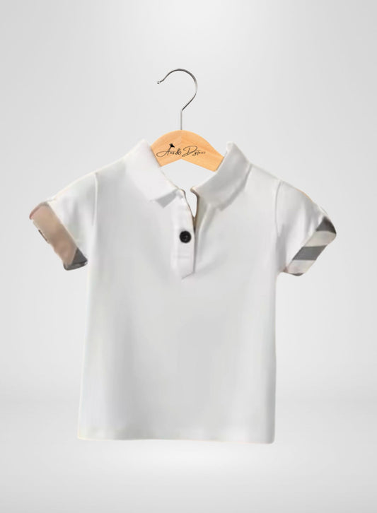 Little Gentleman White Polo